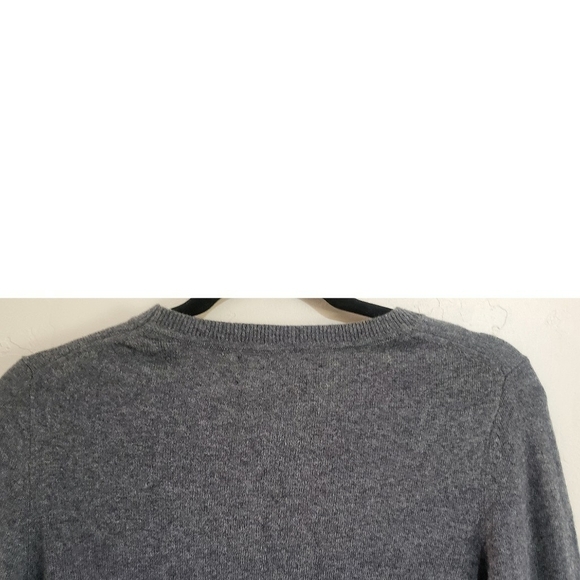 Banana Republic filpucci Gray Women's M Bow Cuff Crew Cashmere Italian Sweater - Picture 7 of 12